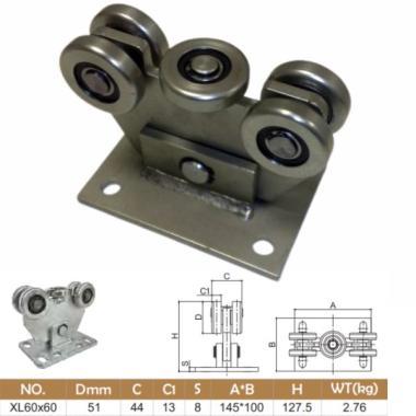 Úszókapu görgősor d=51mm 60-as C szelvényhez