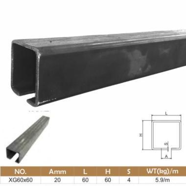 Úszókapu sín 60x60x4x6000 mm