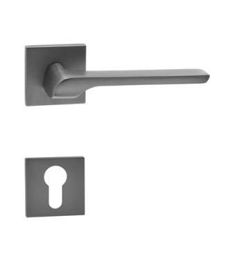 Kilincs Sydney Basic antracit cly négyzetrozettás