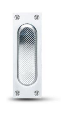 Tolóajtókagyló szögletes 120x40mm F1 alu